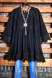 Like a Love Song Vintage-Inspired Top in Black