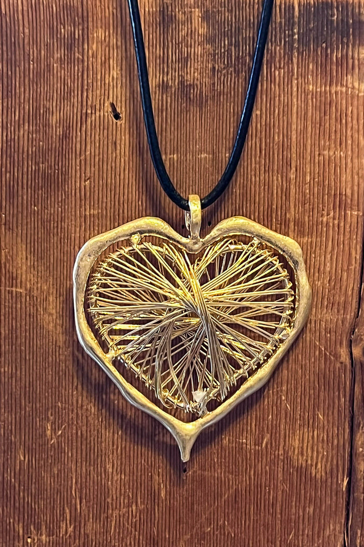 TREASURE MY LOVE NECKLACE IN HEART GOLD COLOR
