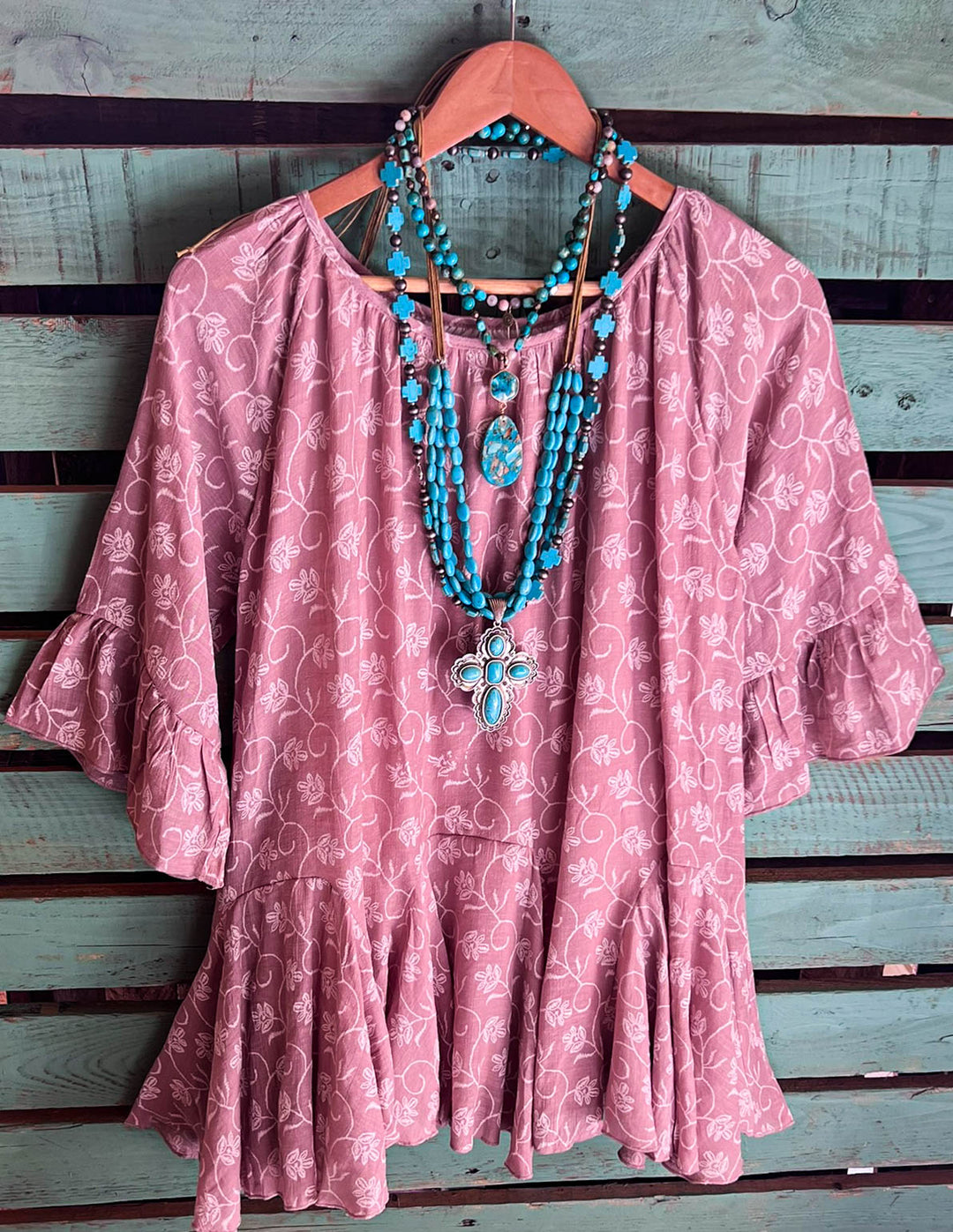 Just That Easy Comfy Style Boho Swing Tunic in Taupe