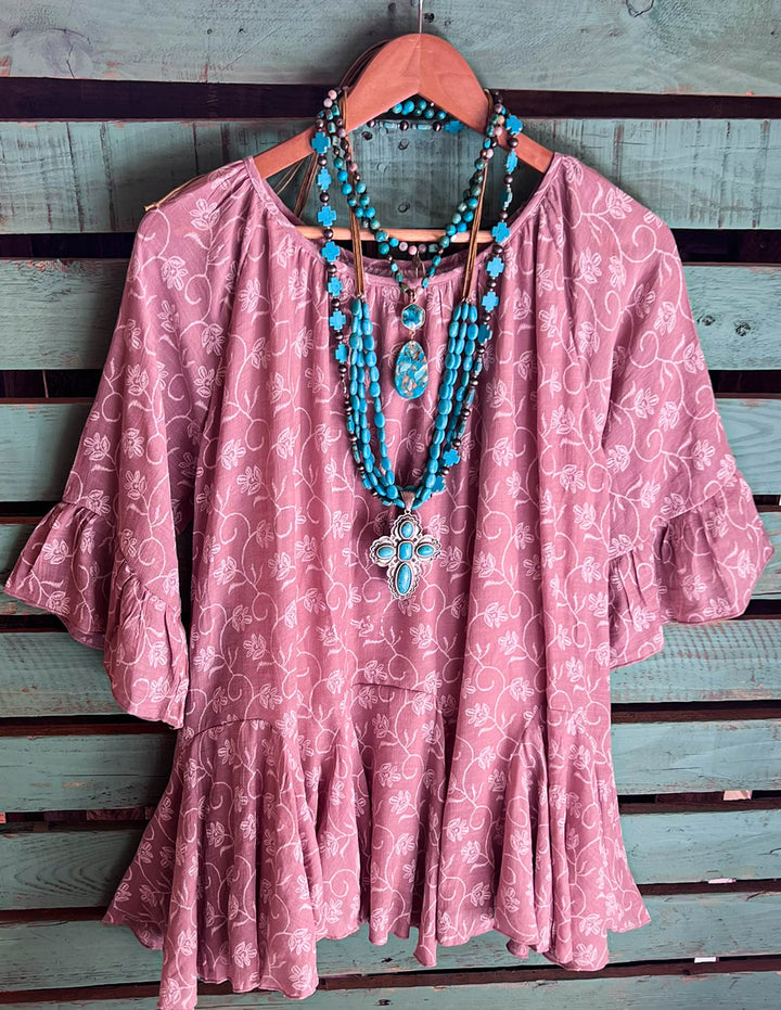 Just That Easy Comfy Style Boho Swing Tunic in Taupe