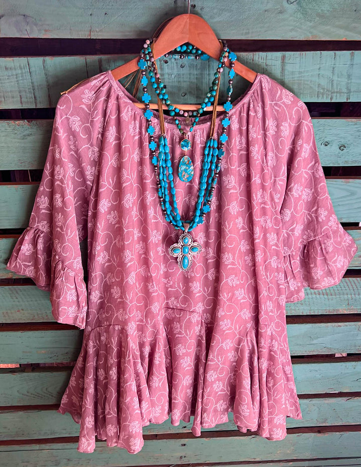 Just That Easy Comfy Style Boho Swing Tunic in Taupe