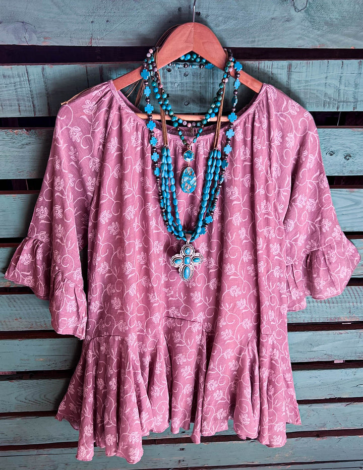 Just That Easy Comfy Style Boho Swing Tunic in Taupe