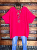 DOWNTOWN PRETTY STYLE COMFY OVERSIZED VIVA MAGENTA TUNIC
