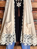 TOTALLY MAGIC VINTAGE INSPIRED LACE VEST IN BEIGE
