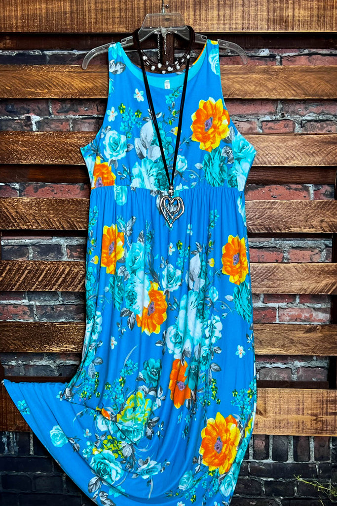 TROPICAL ESCAPE DREAM MAXI DRESS MULTI-COLOR SIZE 14-20----------SALE