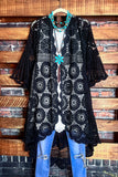 MADE TO PERFECTION CROCHET CARDIGAN IN BLACK