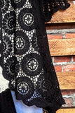 MADE TO PERFECTION CROCHET CARDIGAN IN BLACK