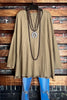ALL FOR THE BEST OVERSIZED BRUSHED SOFT TUNIC IN KHAKI