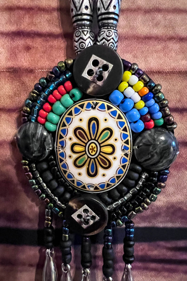 BOHO-HIPPIE ART NECKLACE  MULTI-COLOR-------SALE