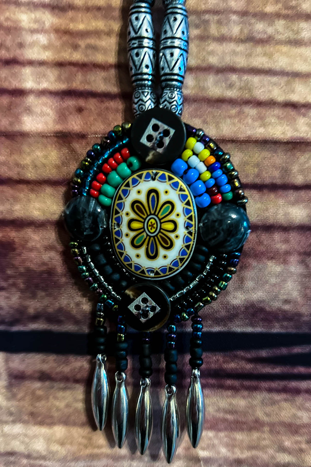 BOHO-HIPPIE ART NECKLACE  MULTI-COLOR-------SALE