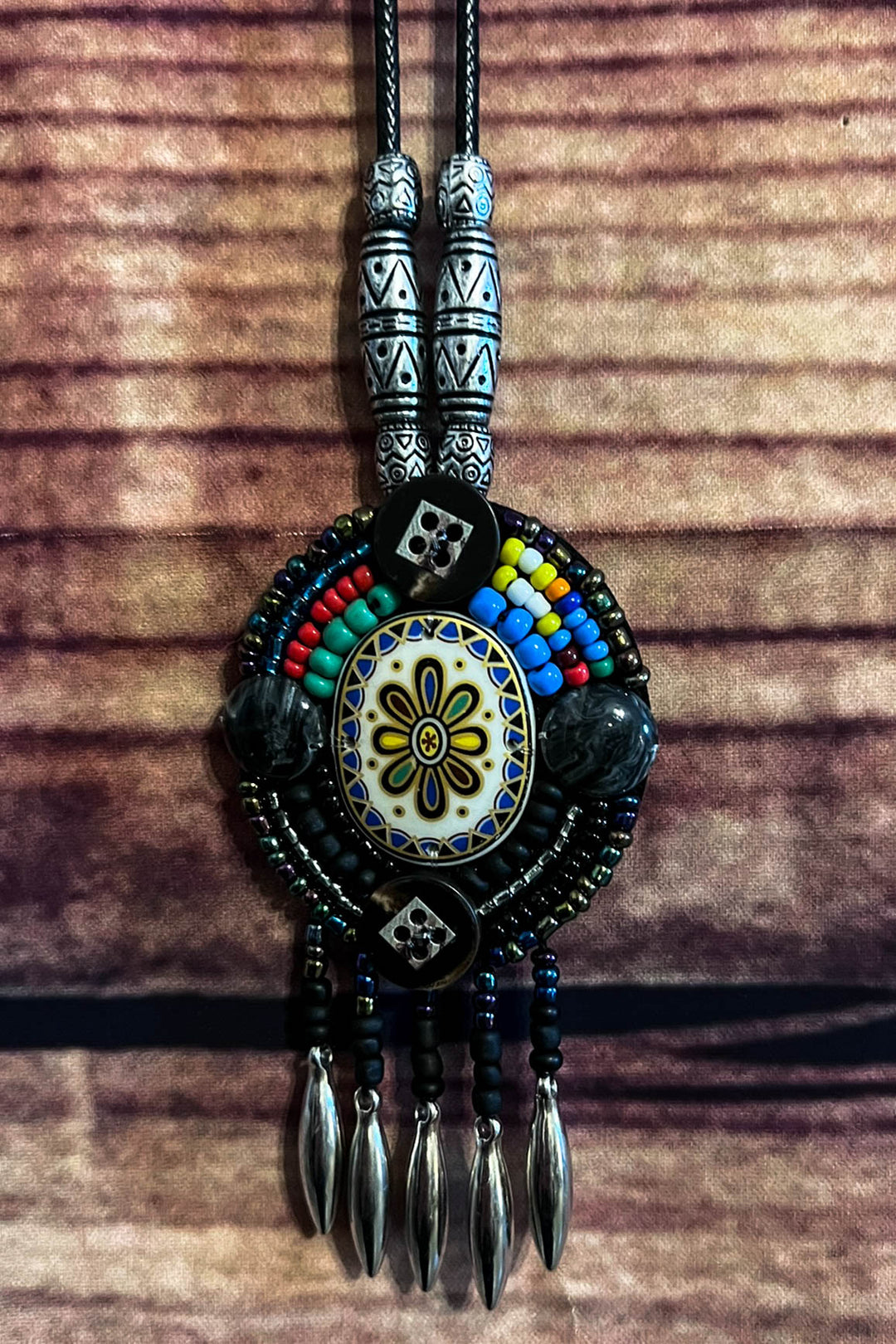 BOHO-HIPPIE ART NECKLACE  MULTI-COLOR-------SALE