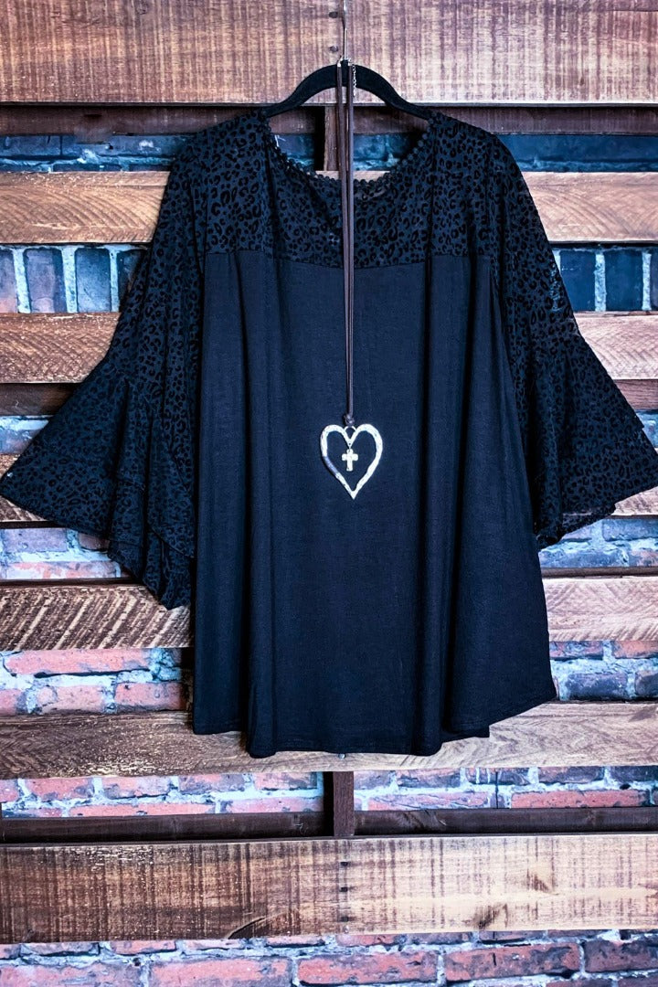 An Absolute Treasure Black Leopard Print Tunic