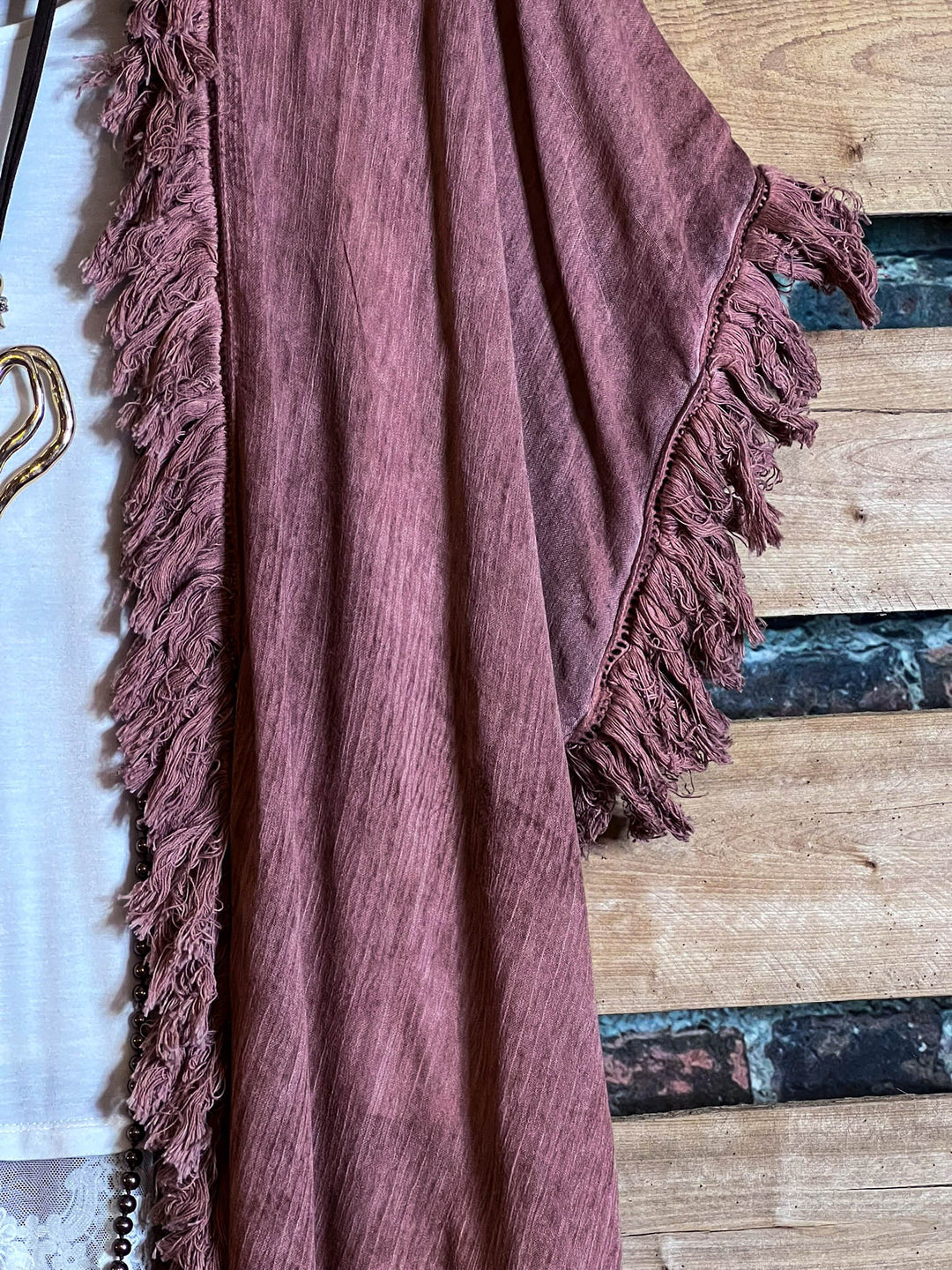 BOHEMIAN SOUL GAUZE PEASANT 100% COTTON KIMONO MOROCCAN CLAY