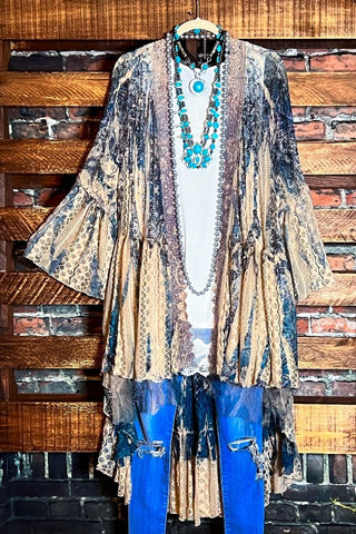 BEST OF MY LOVE LACE VEST IVORY & TURQUOISE