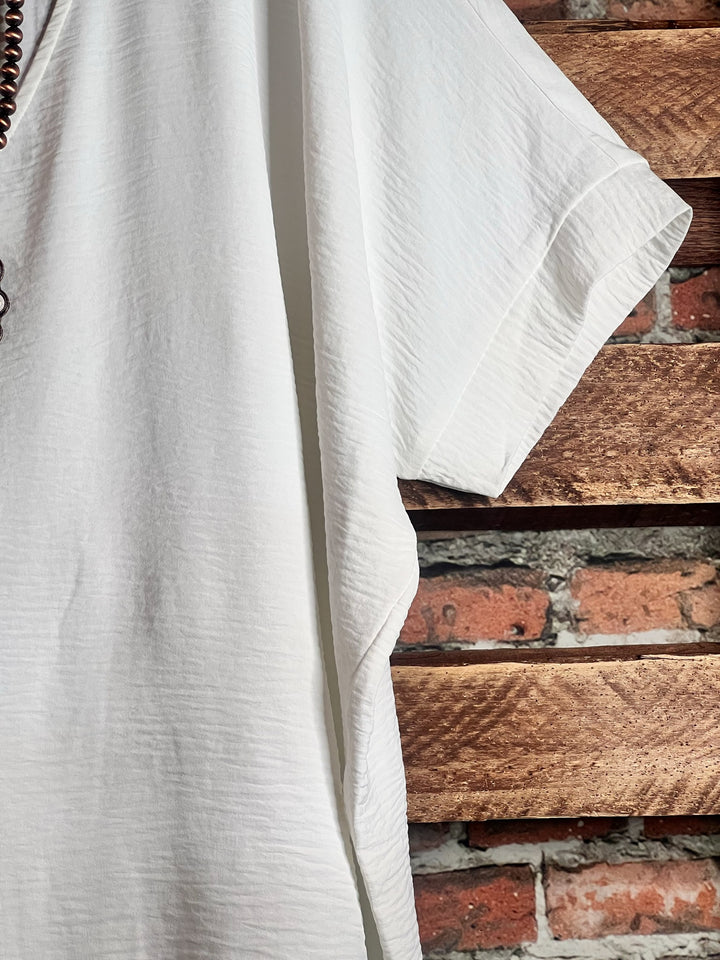 DOWNTOWN EASY LOOK TOP IN OFF WHITE