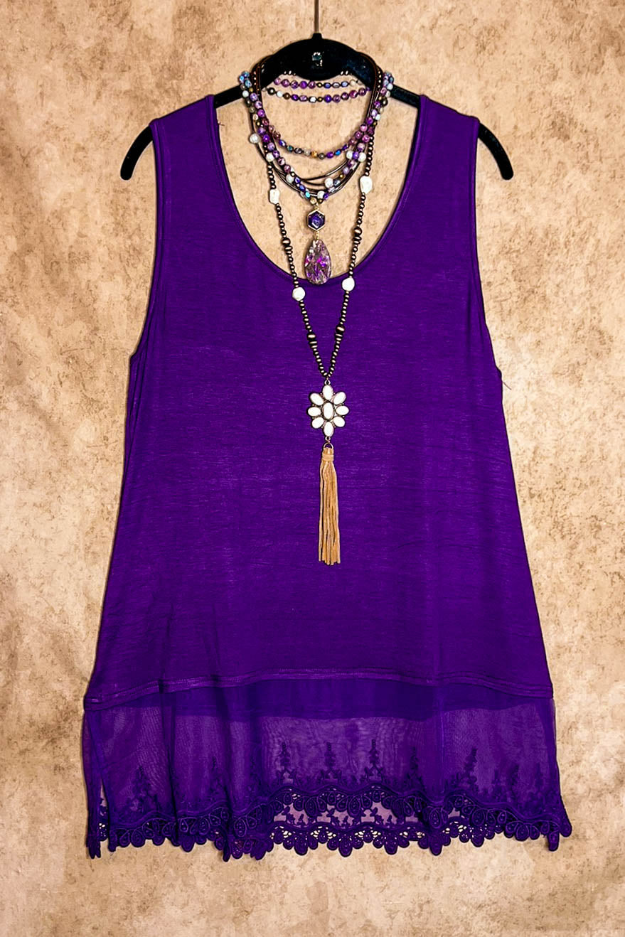 A Timeless Touch Purple Lace Extender Top