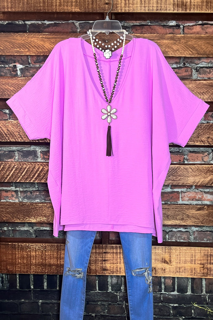 DOWNTOWN EASY LOOK TOP IN MAUVE LILAC