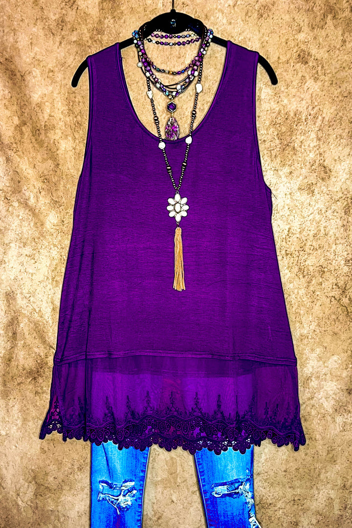 A Timeless Touch Purple Lace Extender Top