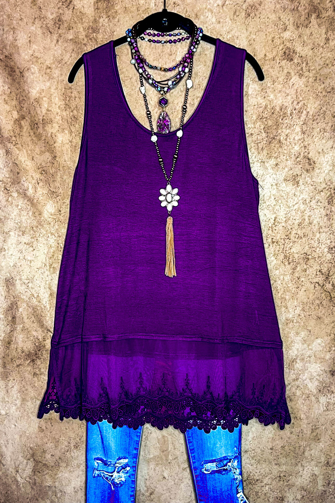 A Timeless Touch Purple Lace Extender Top