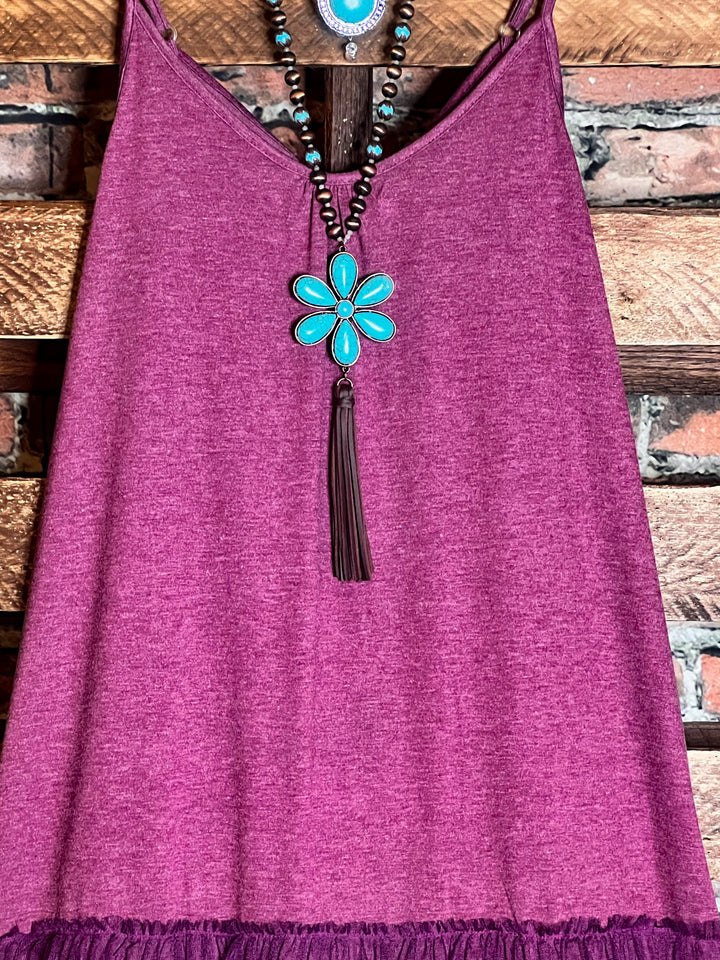 I'M ETERNALLY YOURS LAYERING SLIP DRESS EXTENDER IN WINE