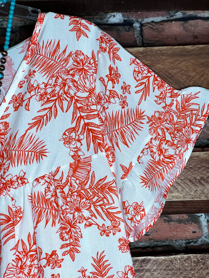 Sunkissed Floral Top in Off White