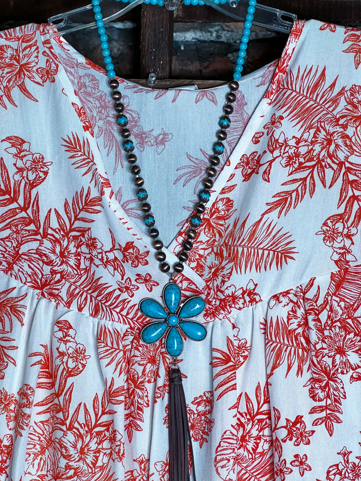 Sunkissed Floral Top in Off White