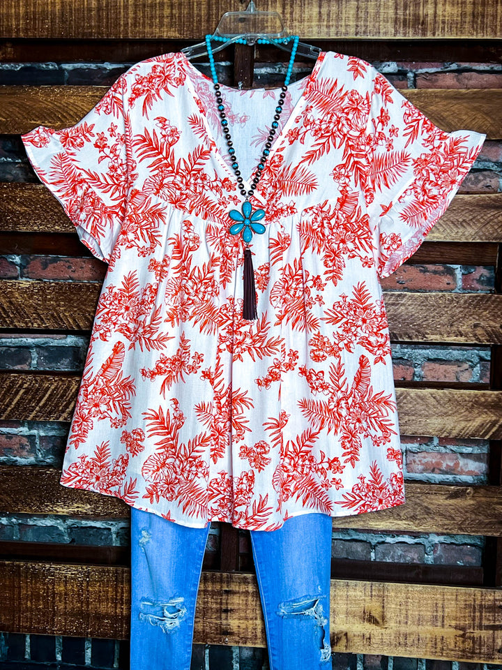 Sunkissed Floral Top in Off White