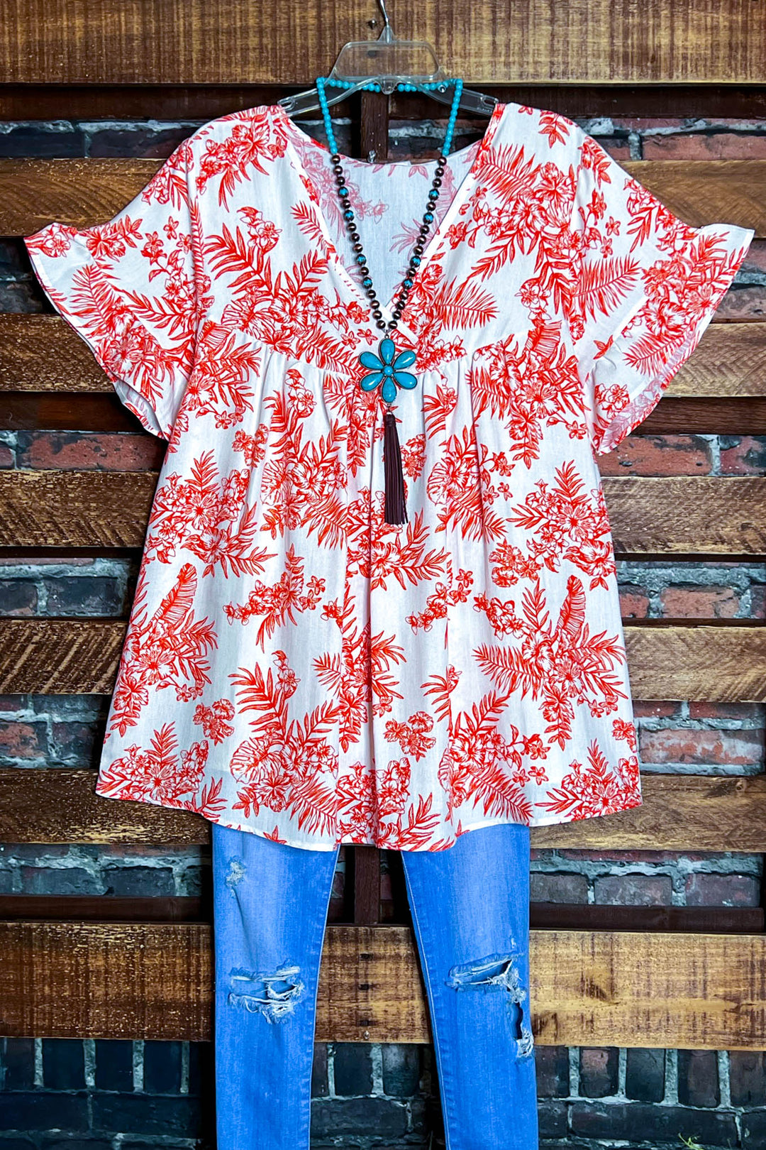 Sunkissed Floral Top in Off White