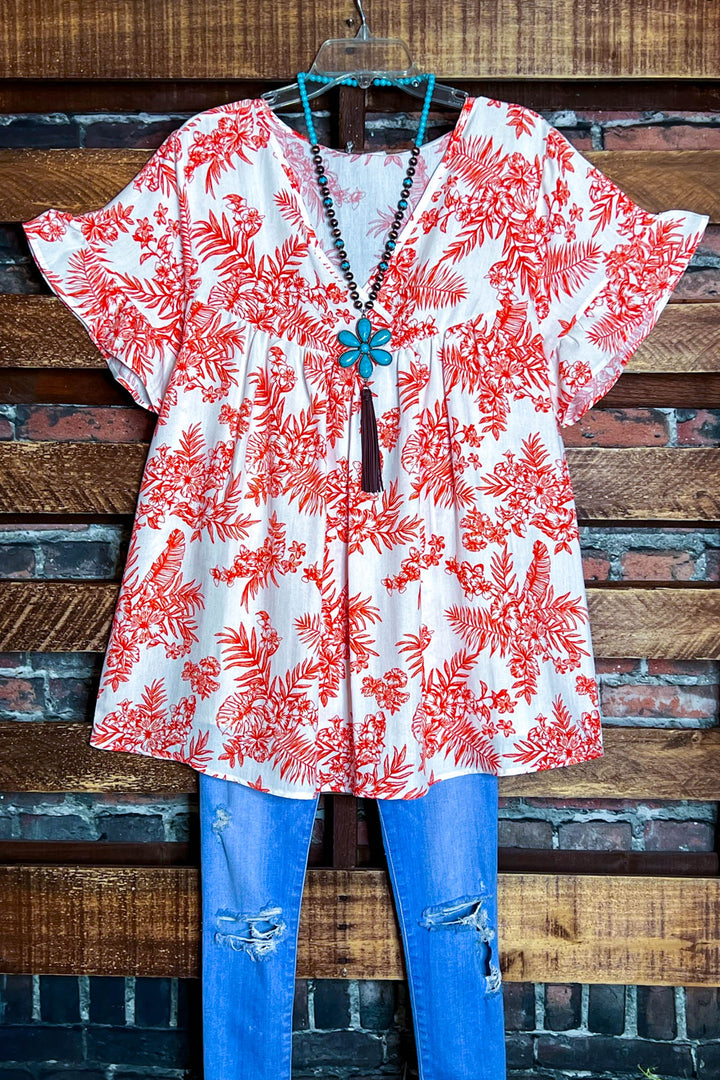 Sunkissed Floral Top in Off White