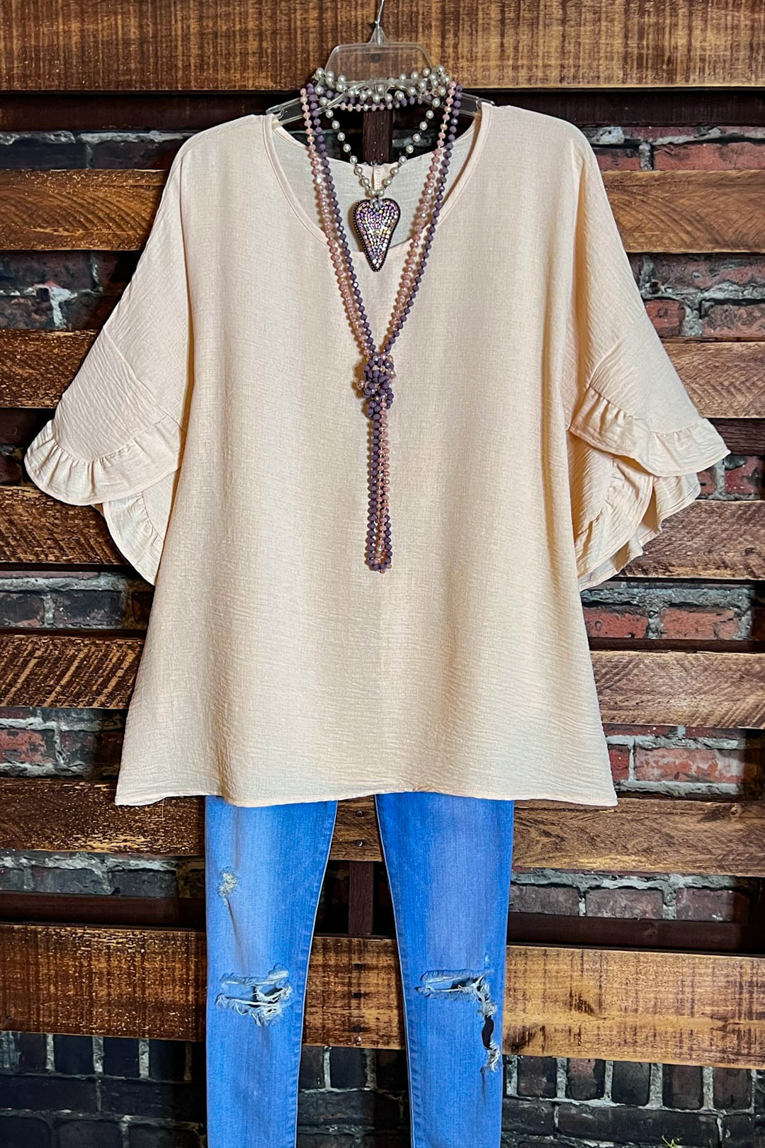 2X BEIGE BLOUSE--------------SALE