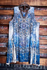 You are so Beautiful Blue & Multicolor Tones Lace Tunic