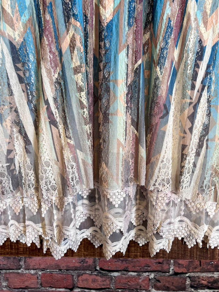 Nashville Diva Teal Turquoise Lace Layering Tunic