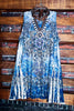 You are so Beautiful Blue & Multicolor Tones Lace Tunic
