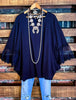 Darling Grace Navy Blue Lace Top