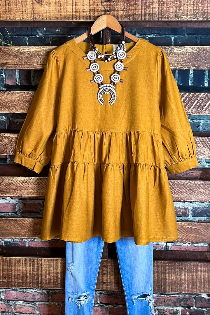 Looking Lovely Mustard Tunic Babydoll