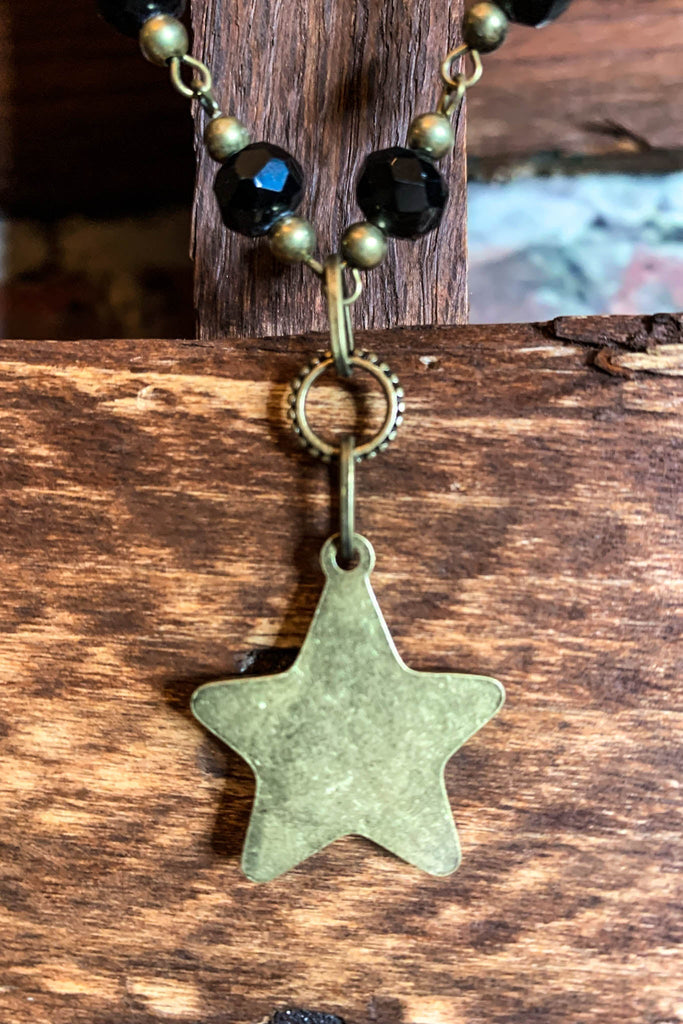 My Wish Upon A Star  Black Necklace
