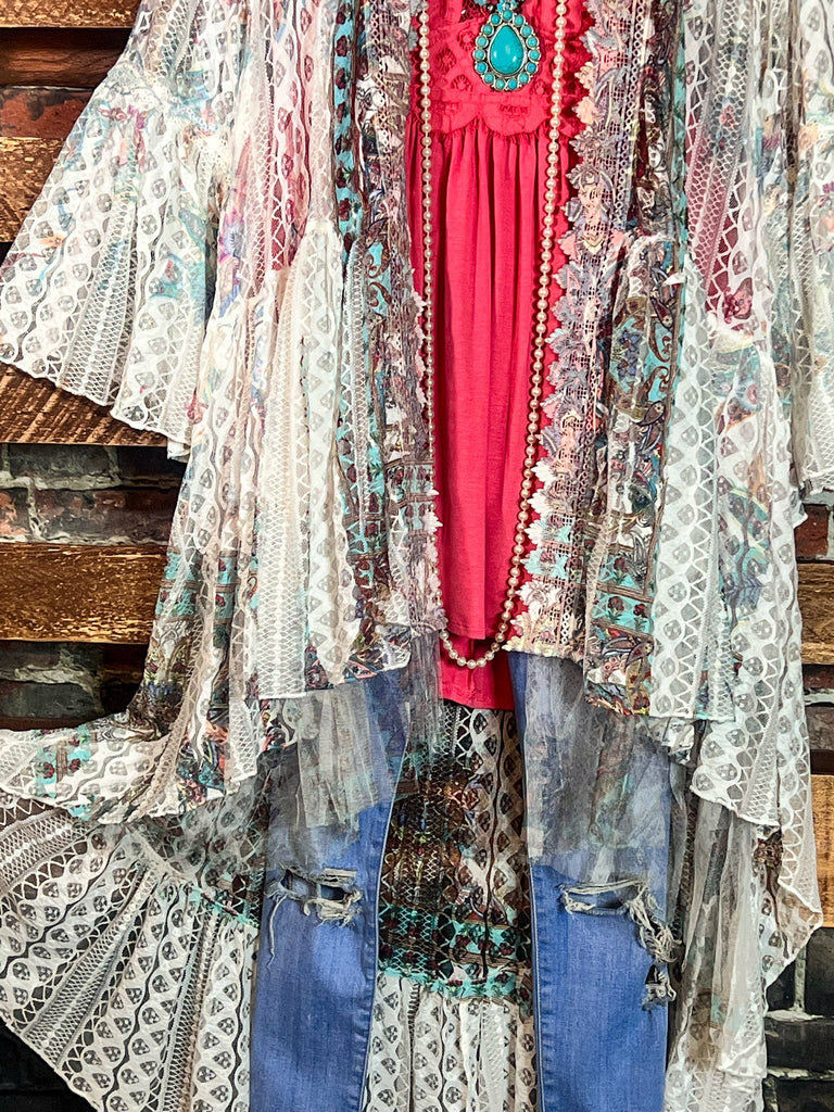 A True Beauty Lace Multi-Color Cardigan