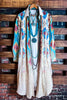 Remember When Fab Lace Shirt Dress in Turquoise & Multi-Color