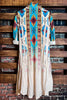 Remember When Fab Lace Shirt Dress in Turquoise & Multi-Color