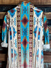 Remember When Fab Lace Shirt Dress in Turquoise & Multi-Color