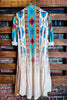 Remember When Fab Lace Shirt Dress in Turquoise & Multi-Color
