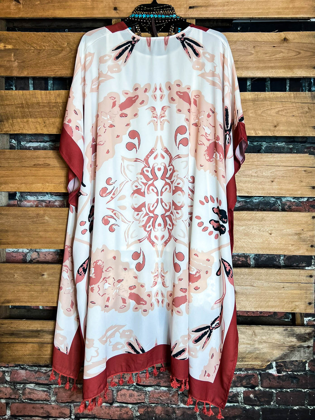 What a Dream Duster Kimono Rust & Multi-Color