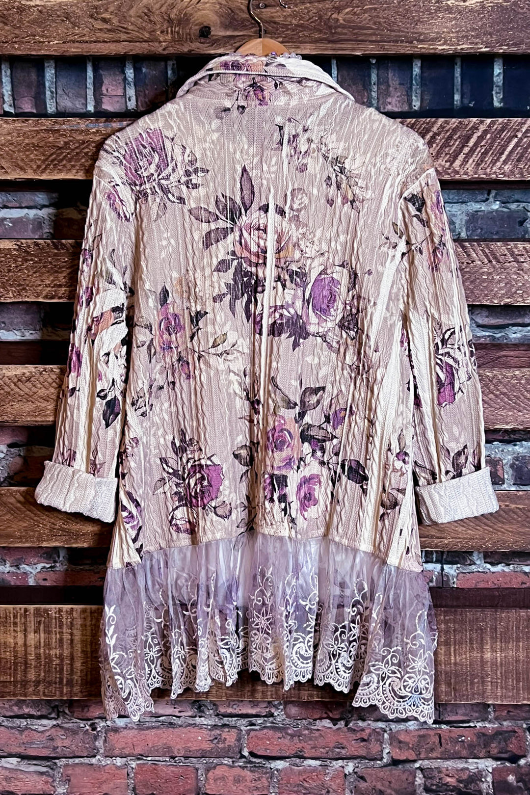 ENCHANTING GARDEN OF LOVE FLORAL LACE JACKET IN MULTI-COLOR