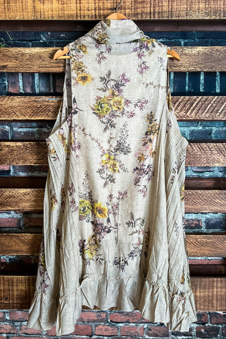 Nature Spirit Floral Boho-Shabby Vest