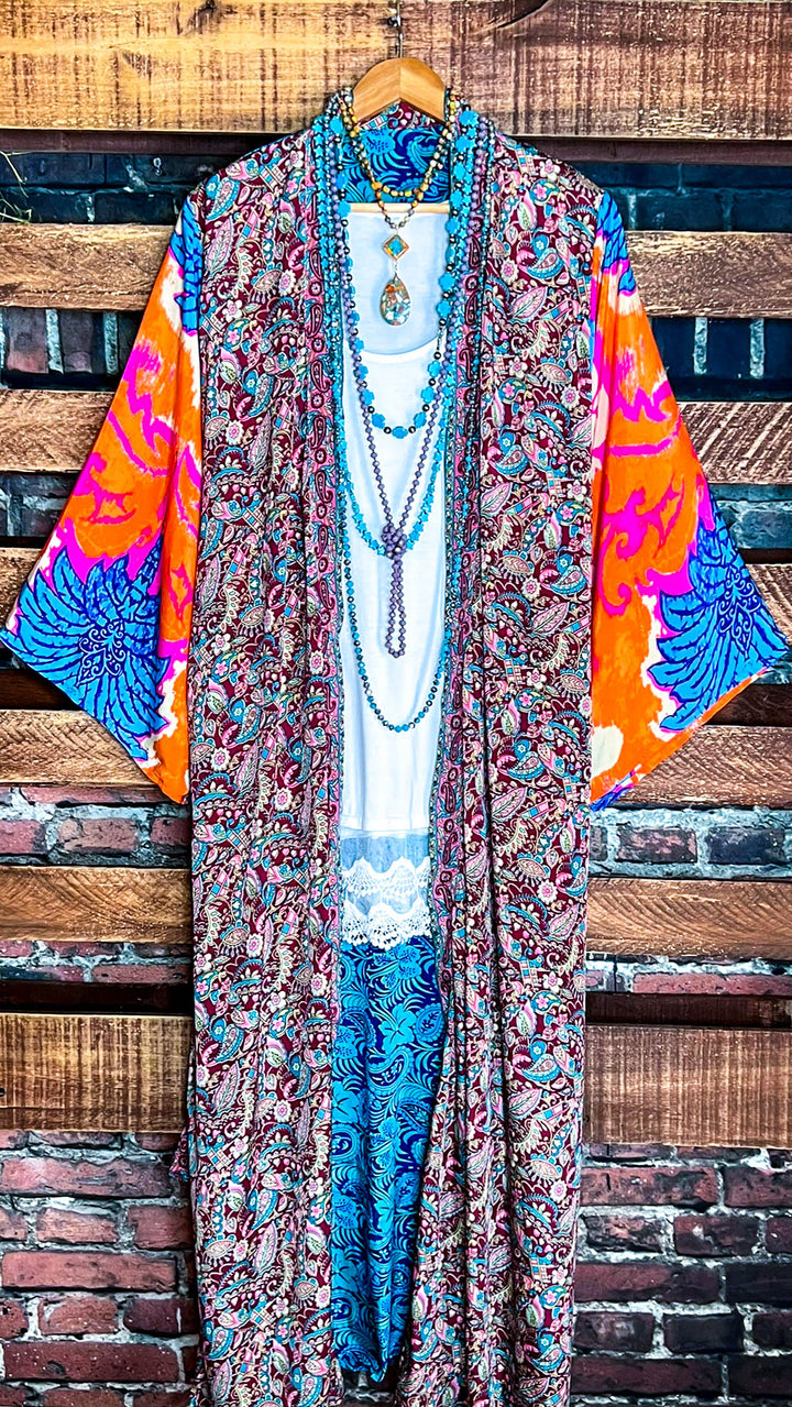 CACTUS FIESTA MULTICOLOR LIGHTWEIGHT KIMONO DUSTER