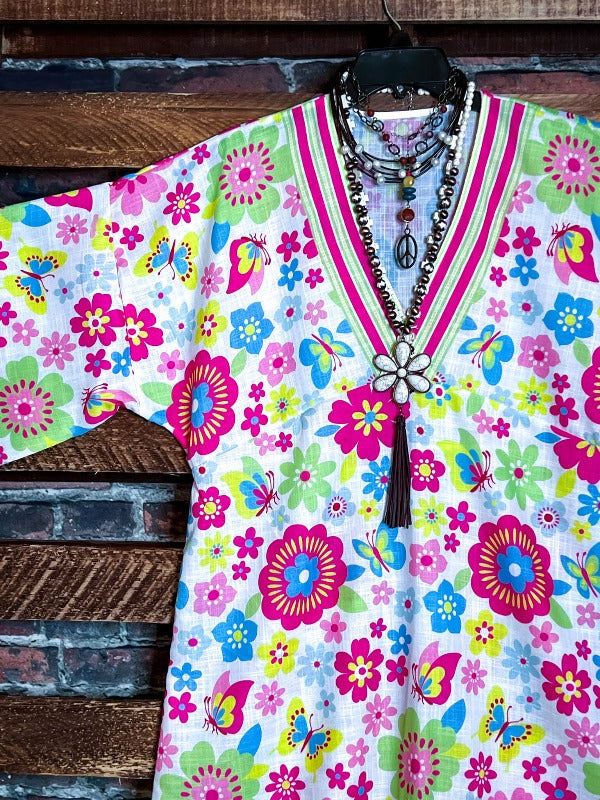 PARADISE BLOOM DRESS IN FLORAL MULTI- COLOR-------SALE