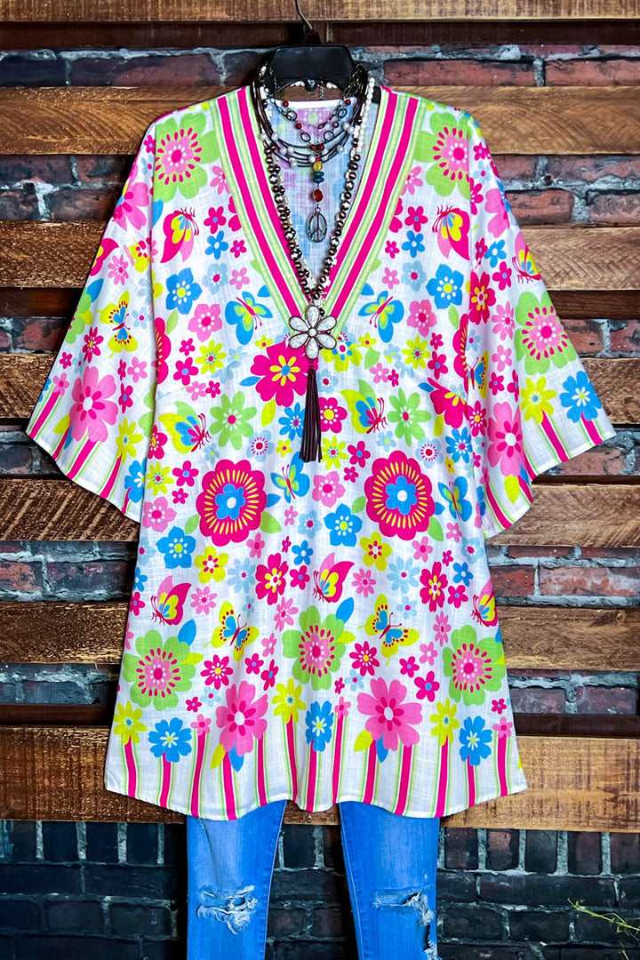 PARADISE BLOOM DRESS IN FLORAL MULTI- COLOR-------SALE