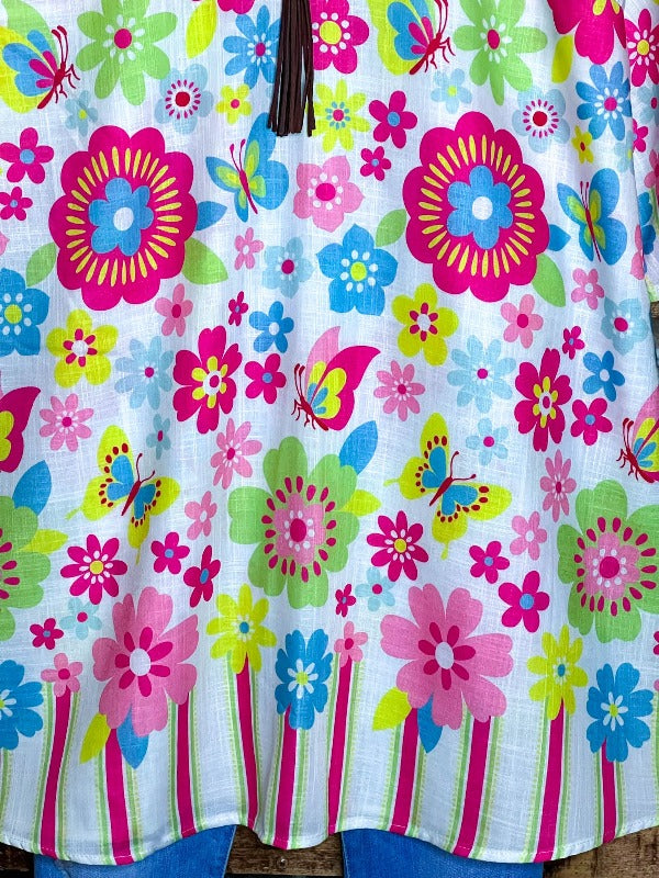 PARADISE BLOOM DRESS IN FLORAL MULTI- COLOR-------SALE