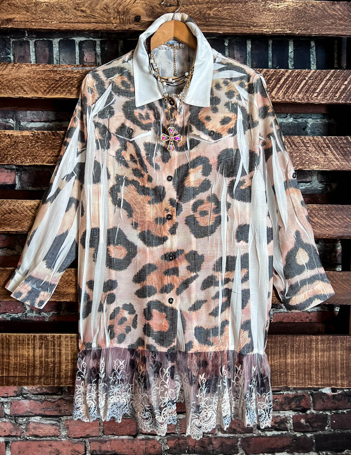 ETERNALLY PERFECT FAB SHIRT JACKET LEOPARD