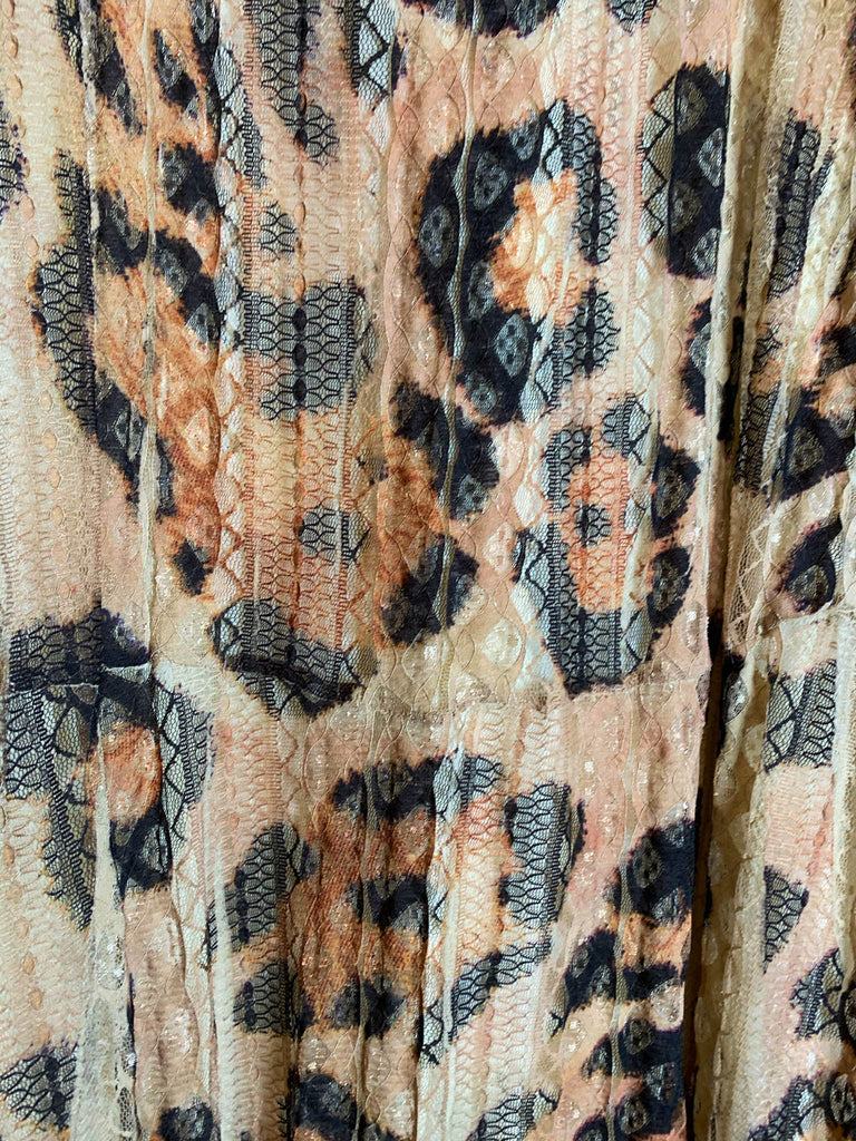 BEYOND BEAUTY LACE KIMONO IN TAUPE & LEOPARD PRINT